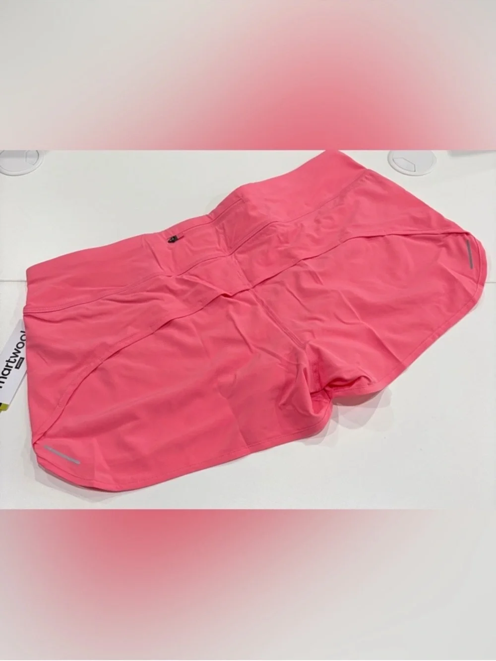 SmartWool Women's XL Active Lined Shorts Built-In Briefs Guava Pink NWT